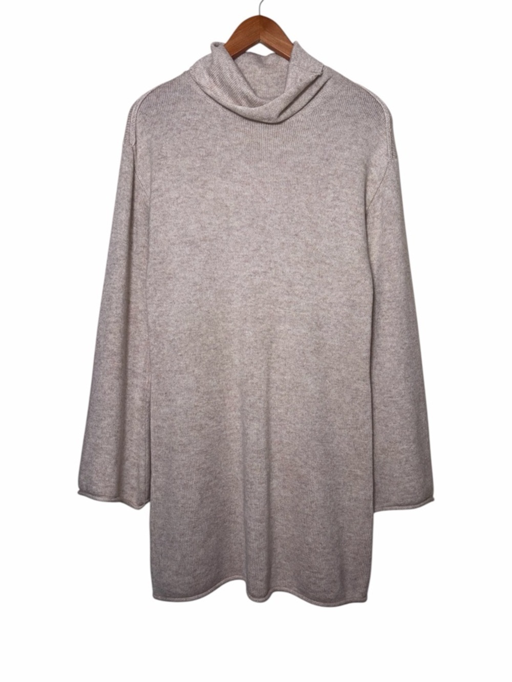 A Loves A Merino Wool Blend Cowl Neck Sweater Dress In Cream Size Medium
